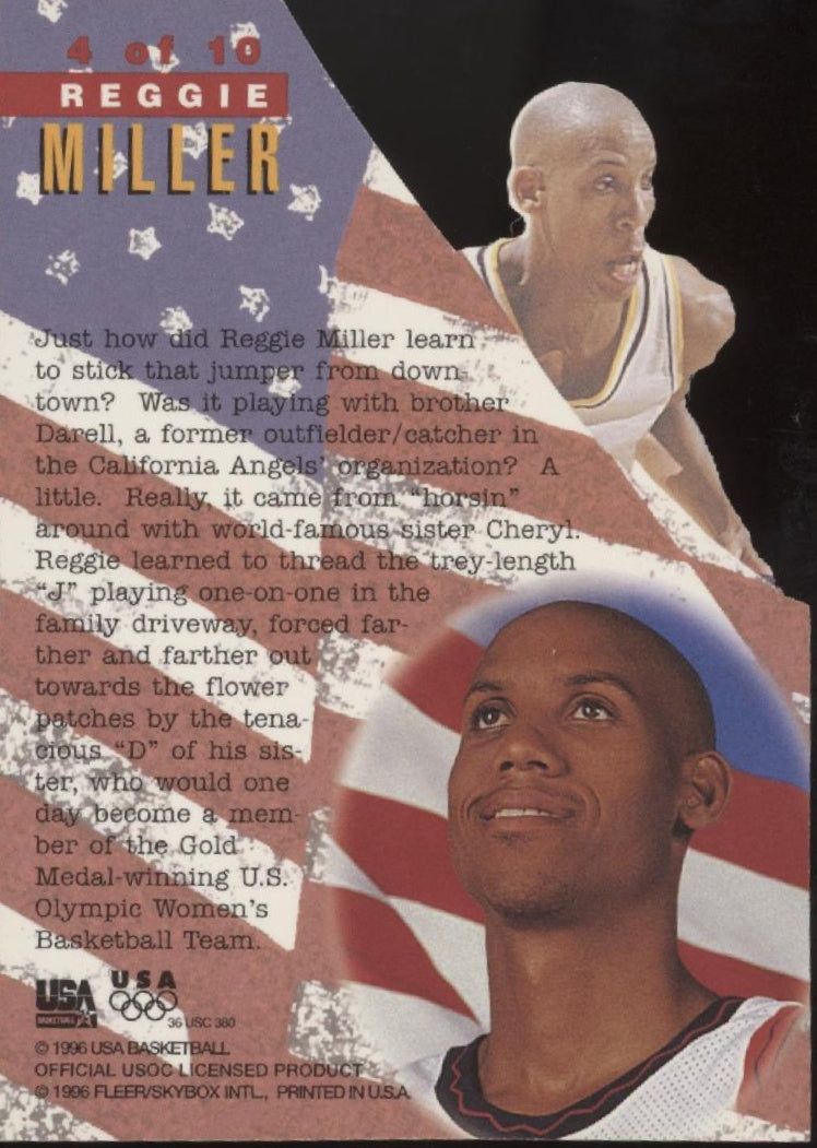 Reggie Miller 1996 Fleer Special Issue Die-Cut #4
