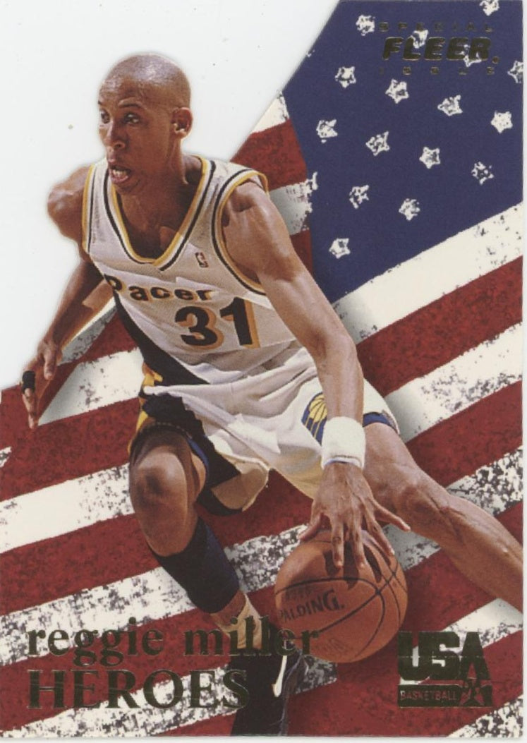 Reggie Miller 1996 Fleer Special Issue Die-Cut #4