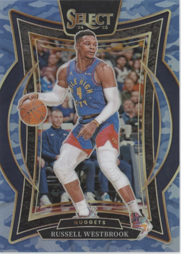 Russell Westbrook 2024-25 Panini Select Blue Camo Prizm 98/99 #18