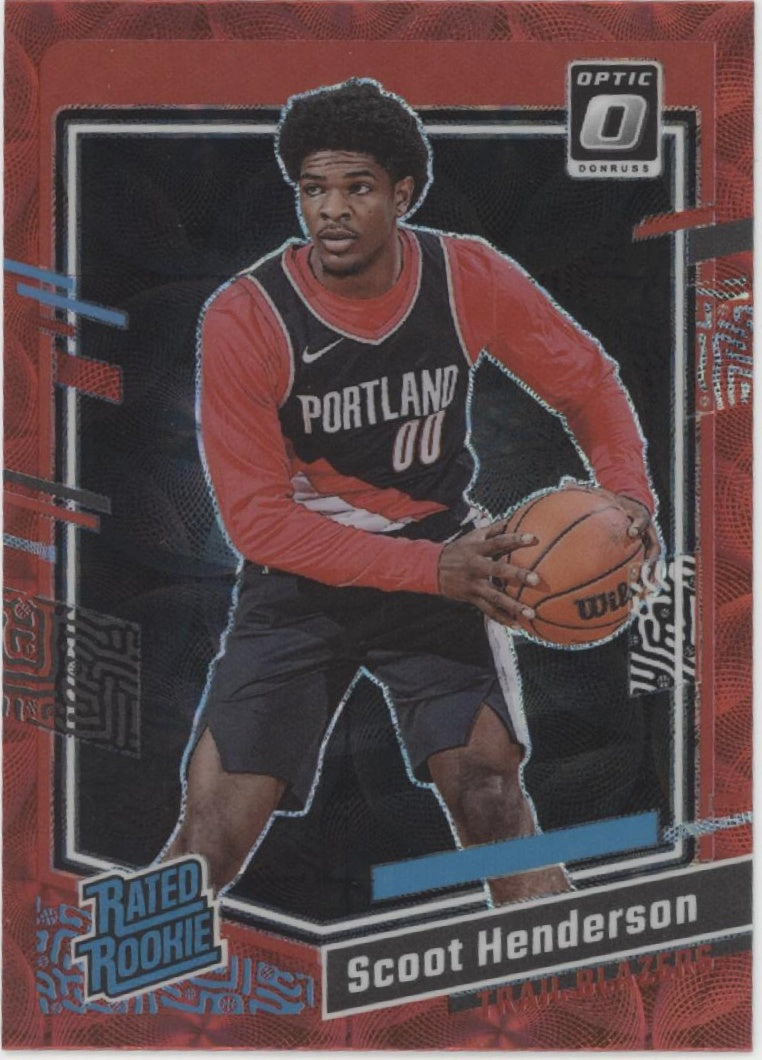 Scoot Henderson 2023-24 Panini Donruss Optic Rated Rookie Red Scope Prizm RC