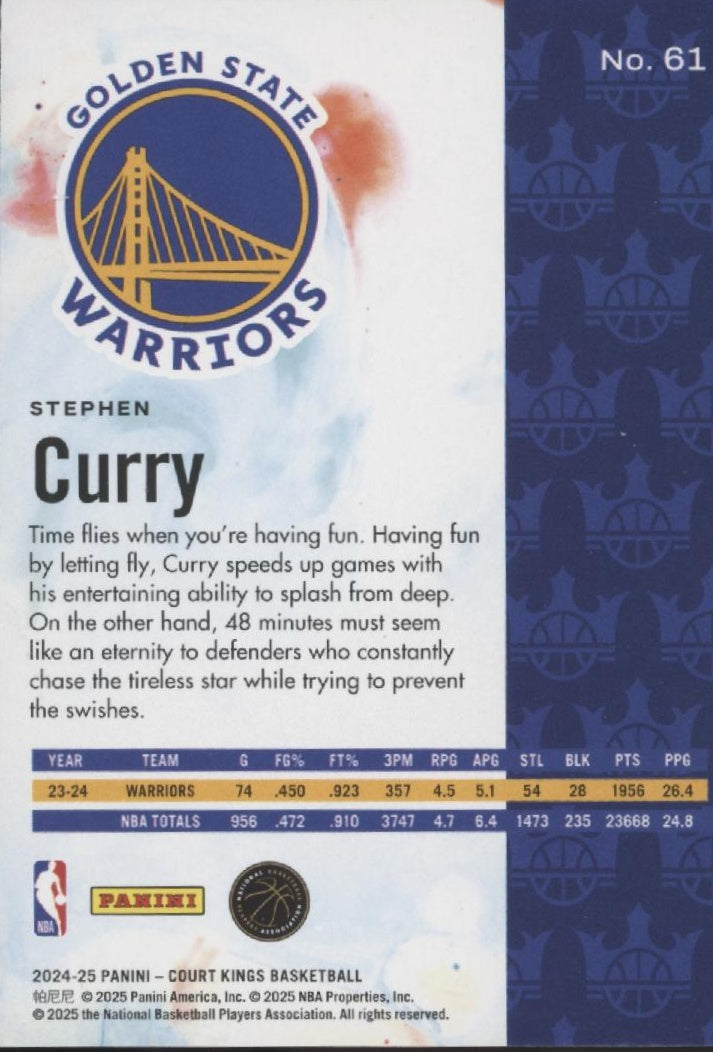 Stephen Curry 2024-25 Panini Court Kings #61