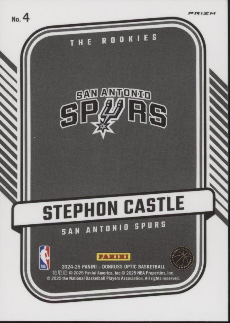 Stephon Castle 2024-25 Donruss Optic The Rookies Red International Prizm #4