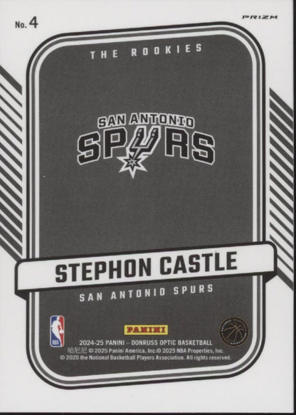 Stephon Castle 2024-25 Donruss Optic The Rookies Red International Prizm #4