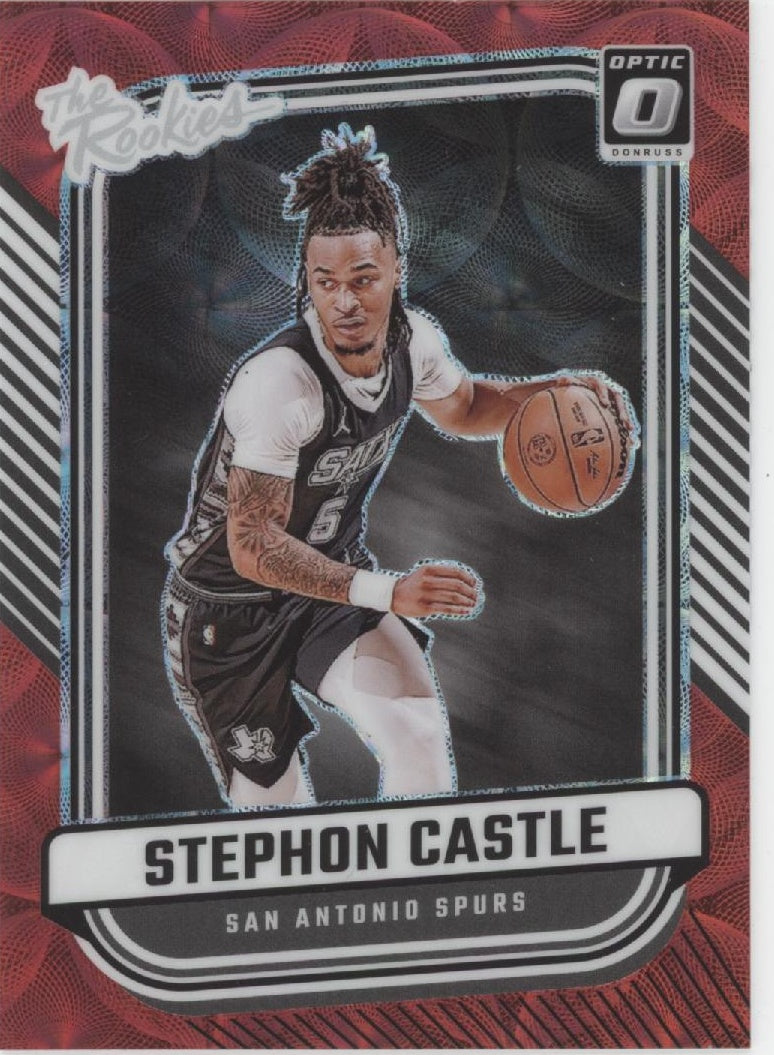 Stephon Castle 2024-25 Donruss Optic The Rookies Red International Prizm #4