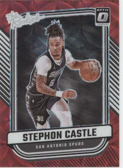 Stephon Castle 2024-25 Donruss Optic The Rookies Red International Prizm #4