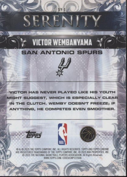 Victor Wembanyama 2025-26 Topps Chrome Serenity #SY-1
