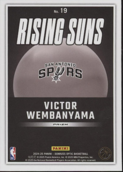 Victor Wembanyama 2024-25 Panini Donruss Optic Rising Suns Prizm #19