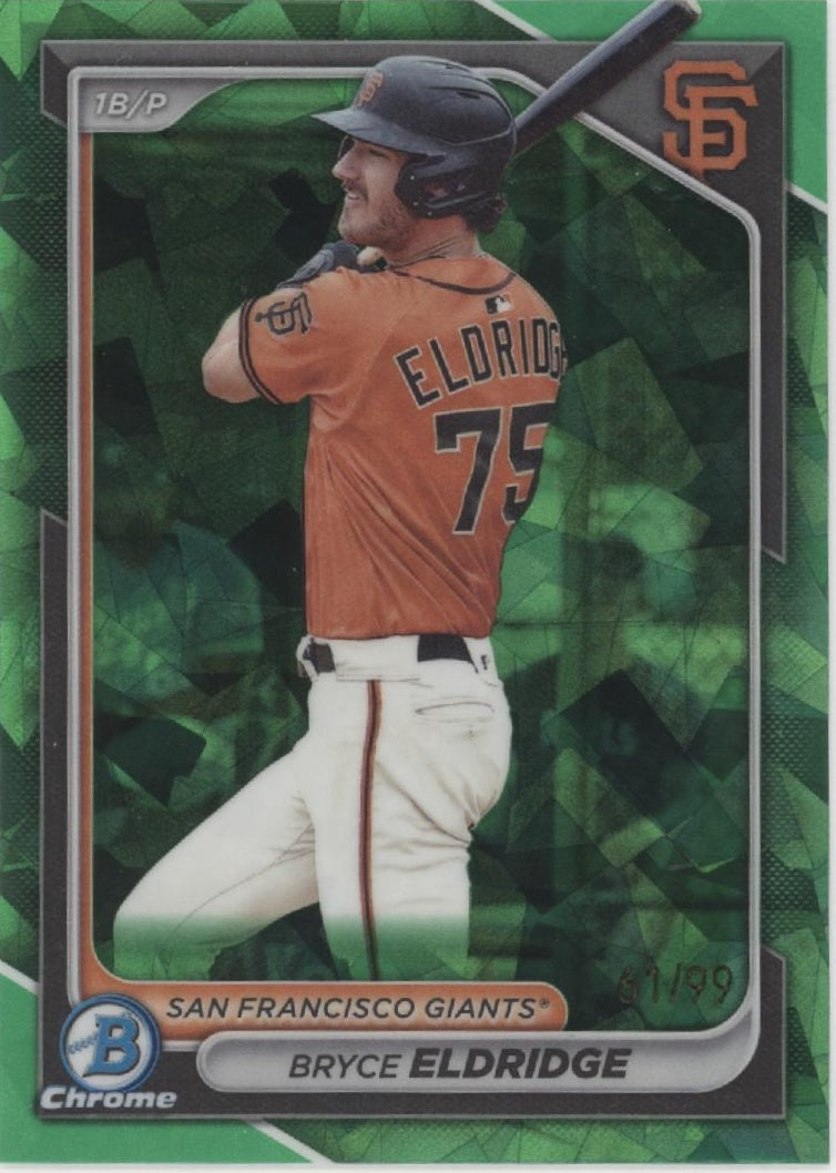 Bryce Eldridge 2024 Bowman Chrome Green Ice Refractor 61/99 #BCP-134