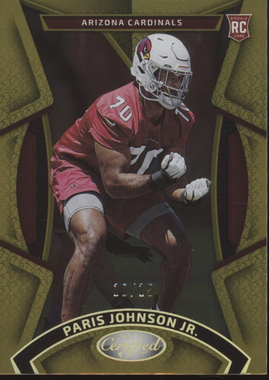 Paris Johnson Jr. 2023 Panini Certified Gold RC 10/15 #173