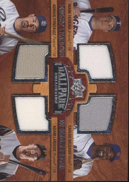Eight Swatch Memorabilia 2008 Upper Deck Ballpark Collection