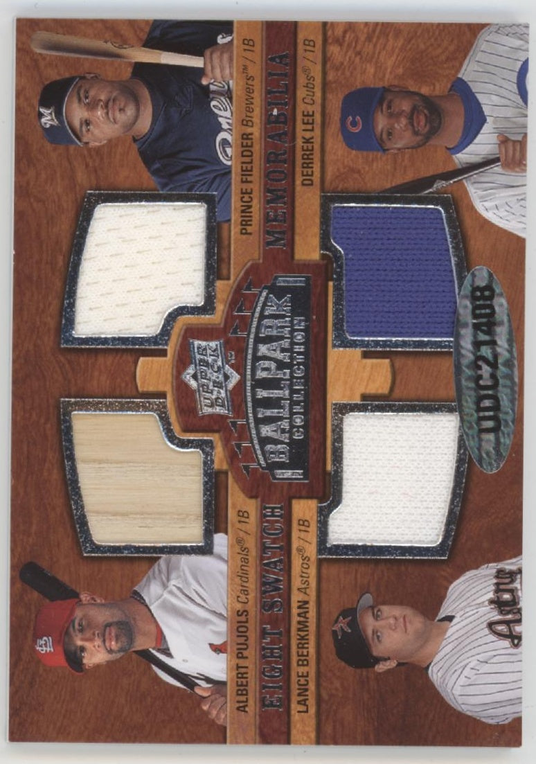 Eight Swatch Memorabilia 2008 Upper Deck Ballpark Collection
