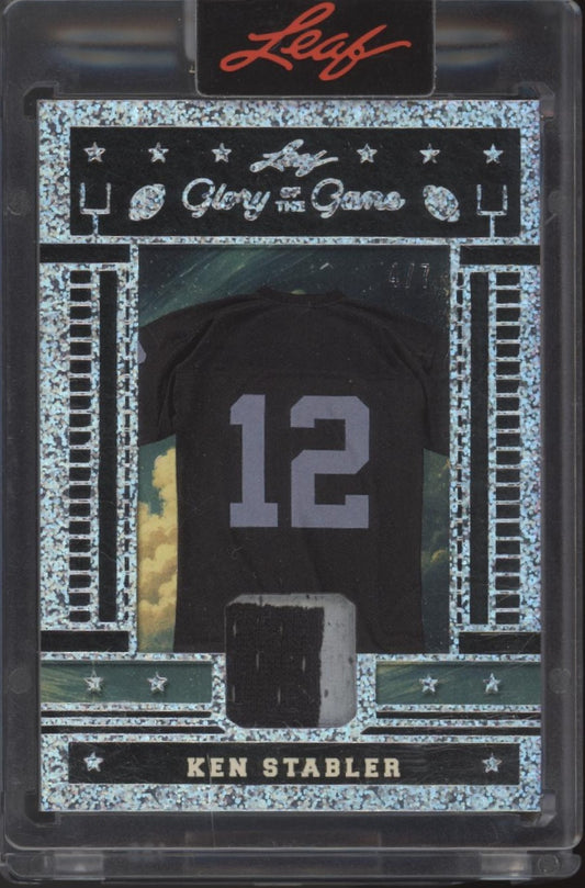 Ken Stabler 2025 Leaf Glory of the Game Swatch 4/7 #GU-34