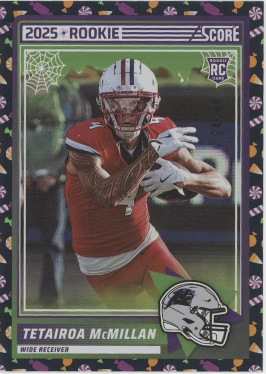 Tetairoa McMillan 2025 Panini Score-a-Treat Trick-or-Treat Border RC 34/99 #17