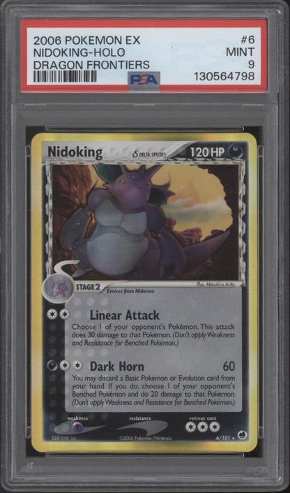 Nidoking Pokemon Draft Frontiers Holo #6 PSA 9
