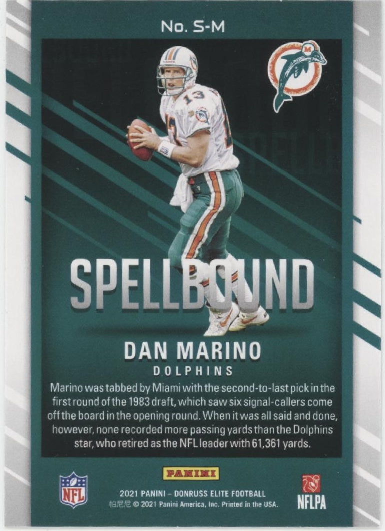Dan Marino 2021 Panini Donruss Elite Spellbound "MARINO" Lot