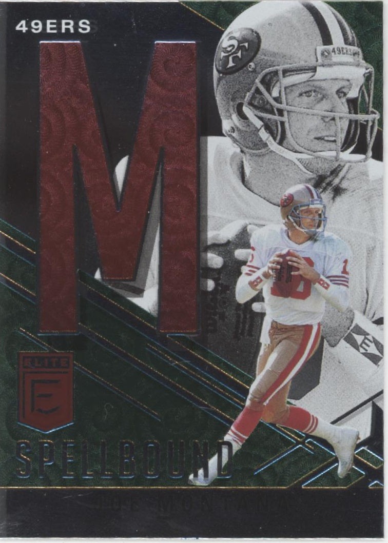 Joe Montana 2021 Panini Donruss Elite Spellbound "MONTANA" Lot