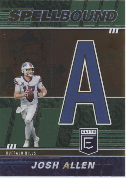 Josh Allen 2022 Panini Donruss Elite Spellbound "ALLEN" Lot