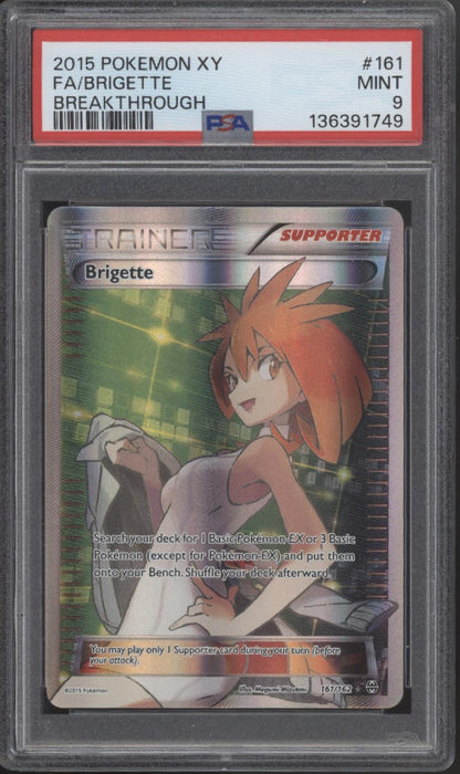 Brigetter Pokemon Breakthrough Full Art #161 PSA 9
