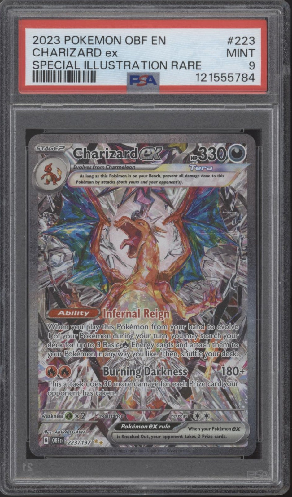 Charizard ex Pokemon Obsidian Flames Special Illustration Rare #223 PSA 9