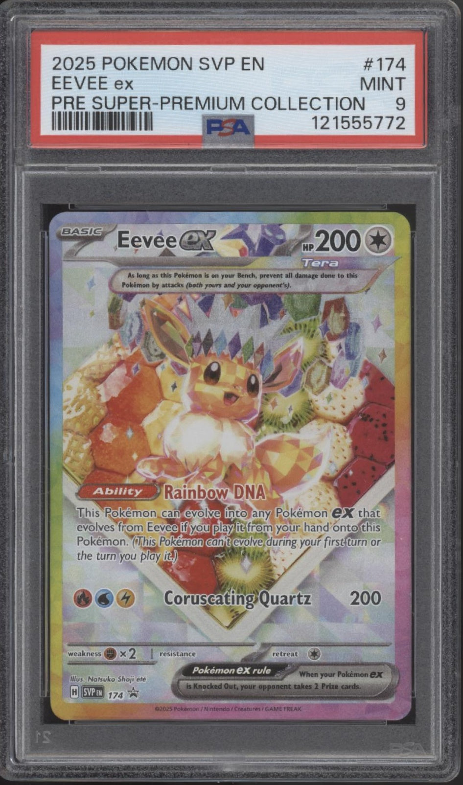 Eevee ex Pokemon Pre Super Premium Collection #174 PSA 9