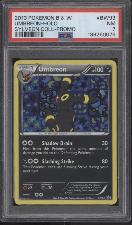 Umbreon Pokemon Sylveon Collection Promo Holo #BW93 PSA 7