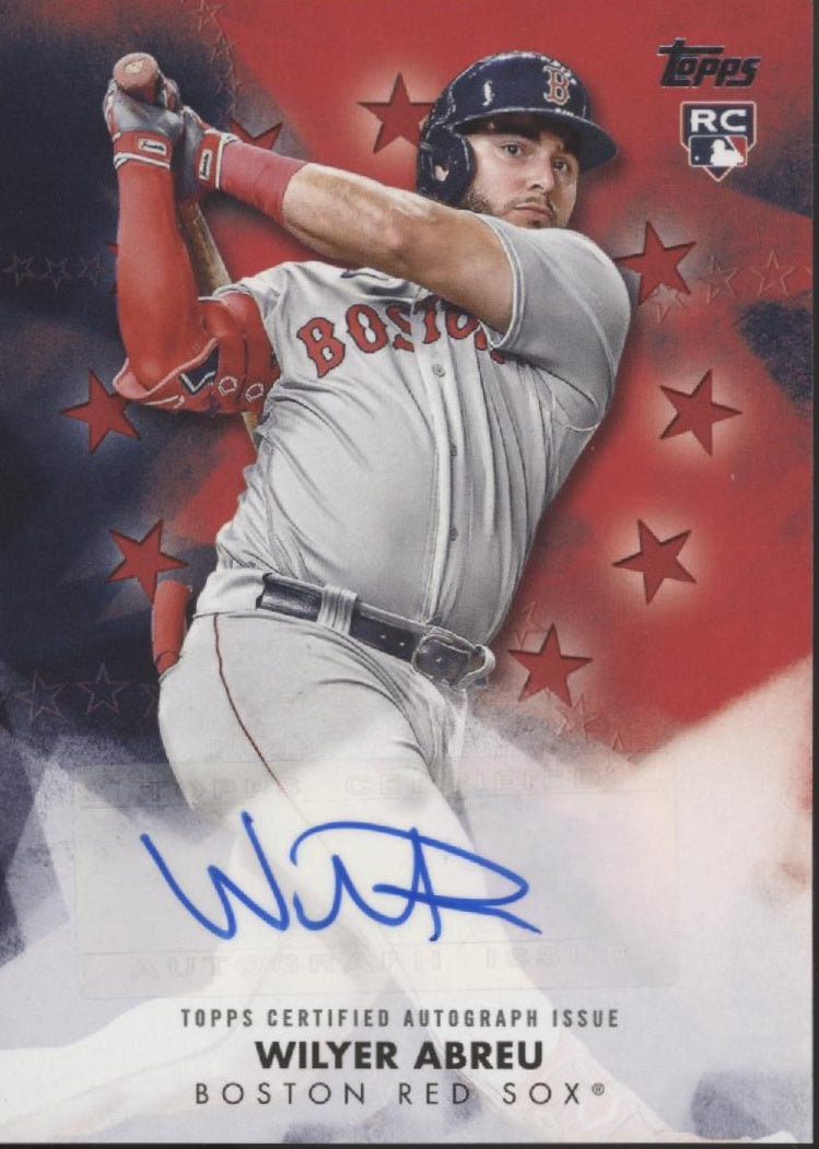 Wilyer Abreu 2024 Topps Series 1 Red Star RC Auto 11/25 #BSA-WAB