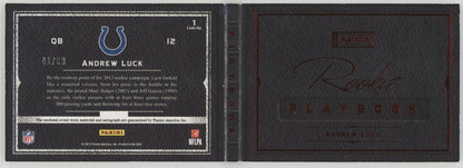 Andrew Luck 2013 Panini Playbook Red Swatch Auto 41/99 #1