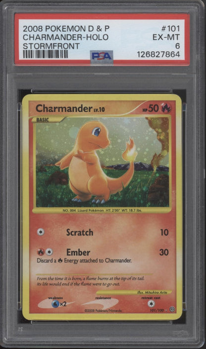 Charmander Pokemon Stormfront Holo #101 PSA 6
