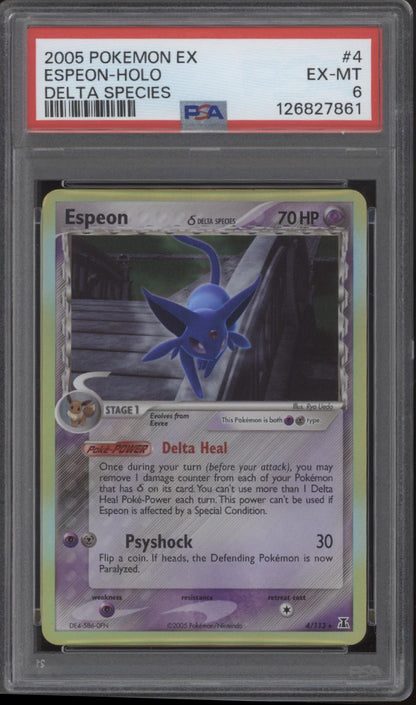 Espeon Pokemon Delta Species  Holo #4 PSA 6