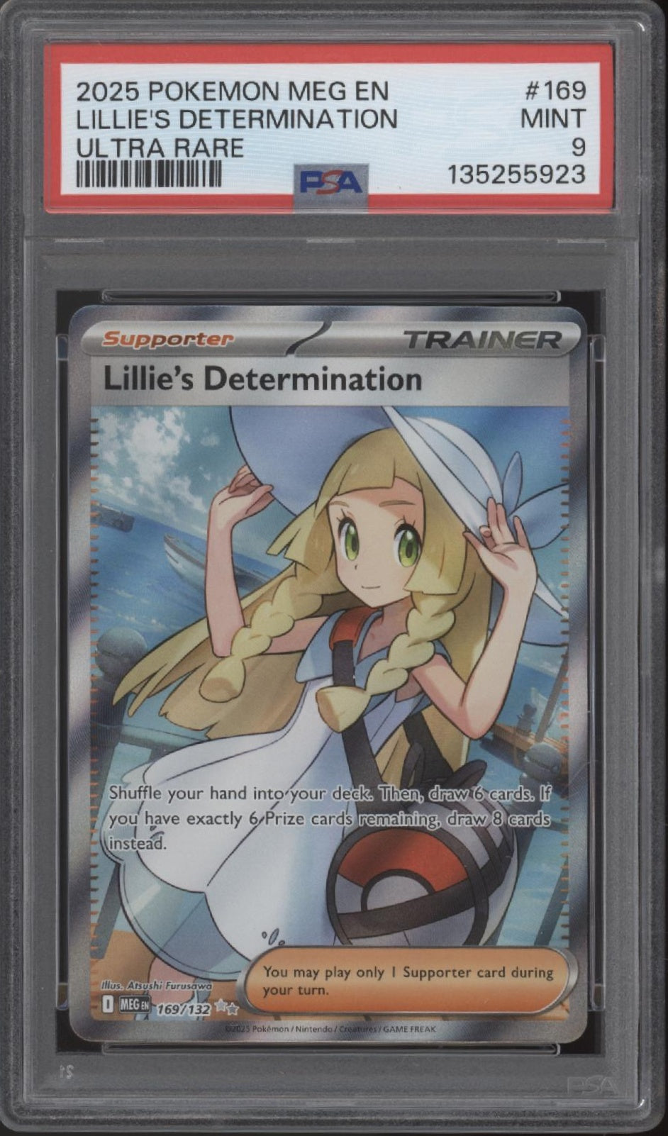 Lillie's Determination Pokemon Mega Evolution Ultra Rare #169 PSA 9