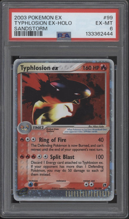 Typhlosion ex Pokemon Sandstorm Holo #99 PSA 6