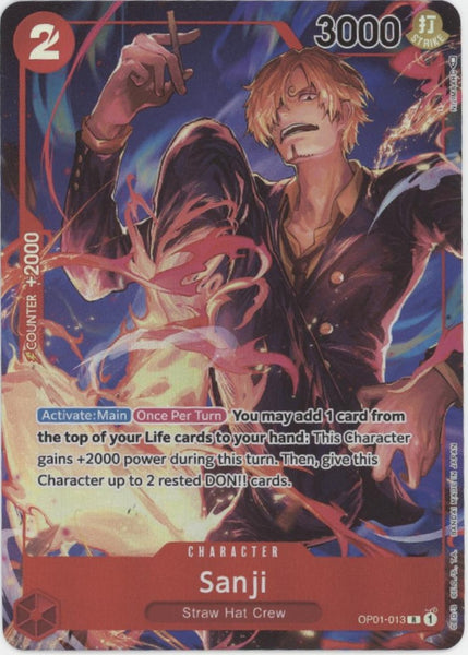 one piece card game op01 Sanji One Piece Card Game Pre Errata OP01-013 #2