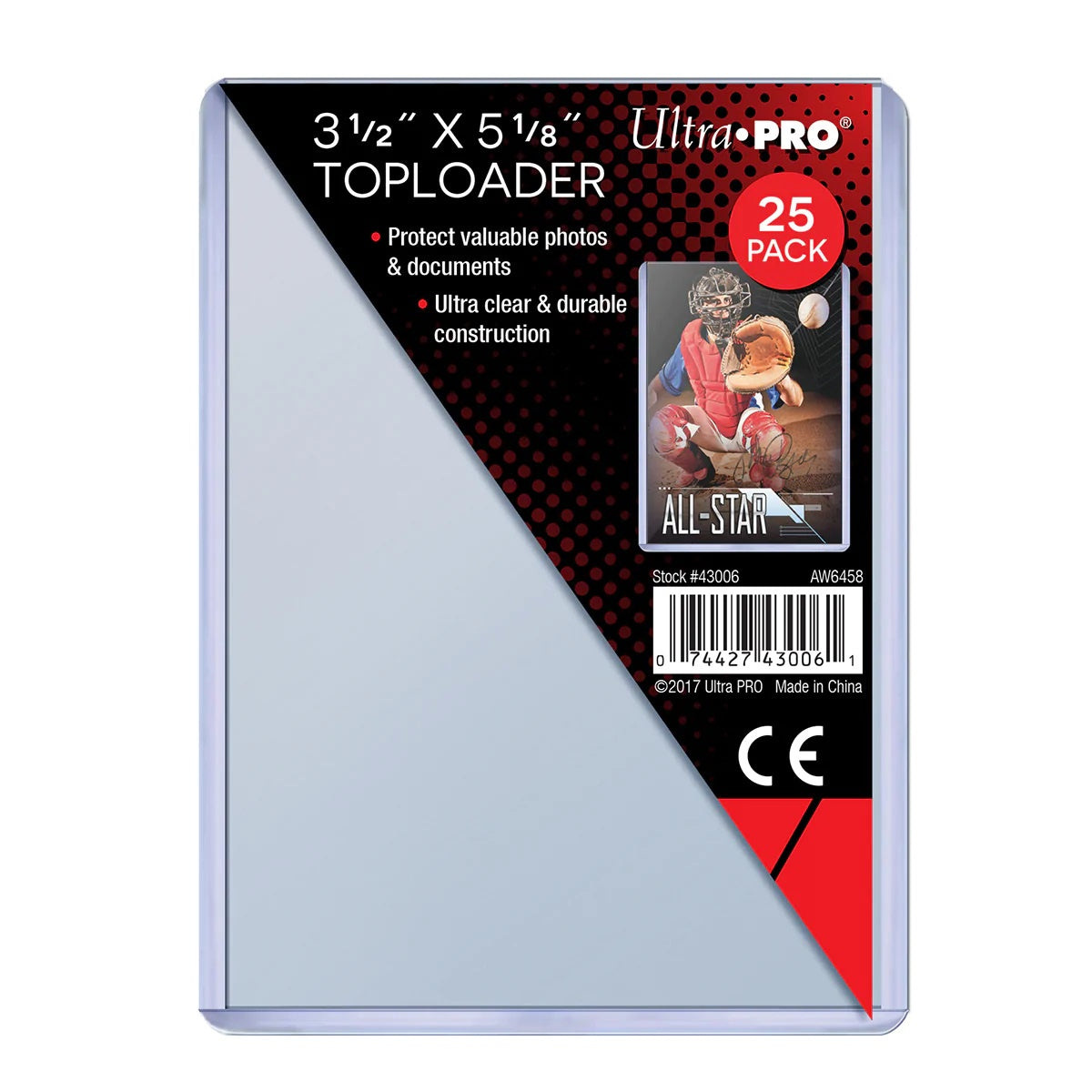 Ultra Pro: 3-1/2" x 5-1/8" Toploaders (25ct)