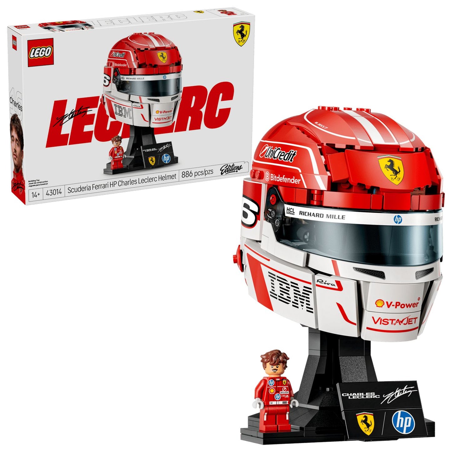 LEGO Scuderia Ferrari HP Charles Leclerc Helmet 43014
