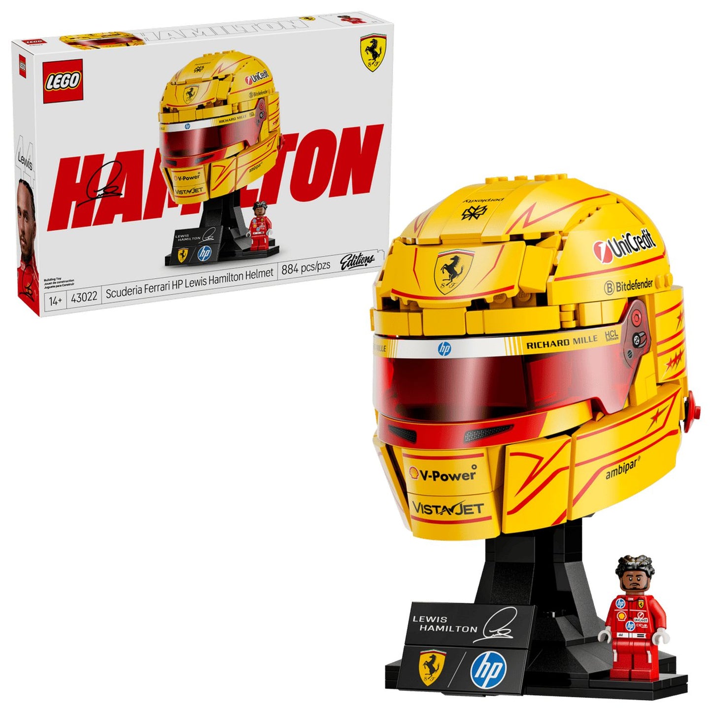 LEGO Scuderia Ferrari HP Lewis Hamilton Helmet 43022