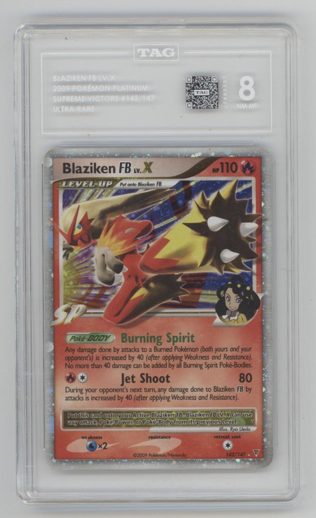 Blaizken FB Lv X Pokemon Supreme Victors Ultra Rare #140 TAG 8