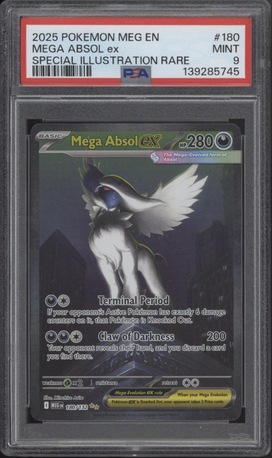 Mega Absol ex Pokemon Mega Evolution Special Illustration Rare #180 PSA 9 #2
