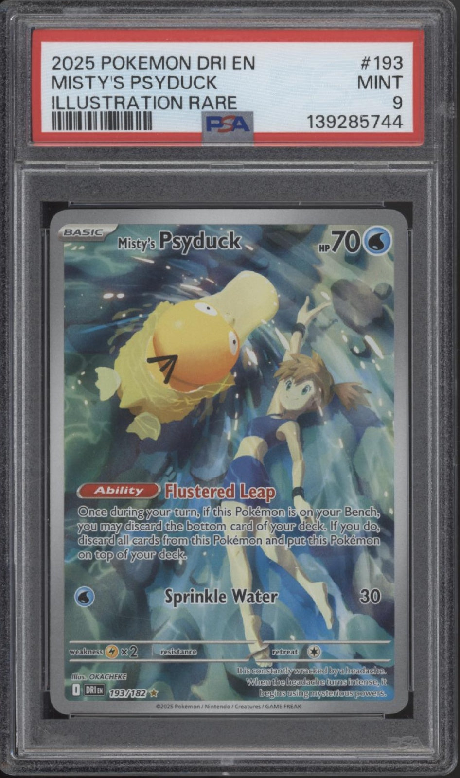 Misty's Psyduck Pokemon Destined Rivals Illustration Rare #193 PSA 9 #2