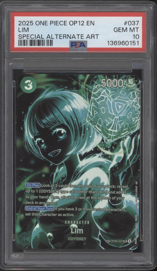 Lim One Piece Card Game Legacy of the Master Special Alt Art #037 PSA 10