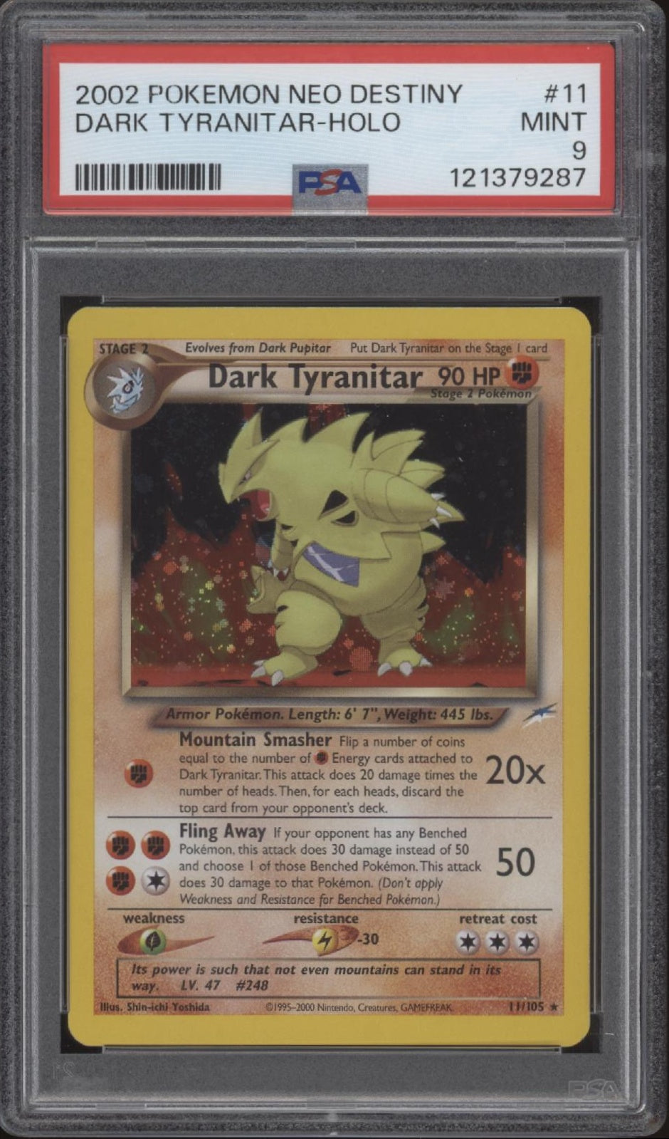 Dark Tyranitar Pokemon Neo Destiny Holo #11 PSA 9、Collector Store LLC Gaming、kayou