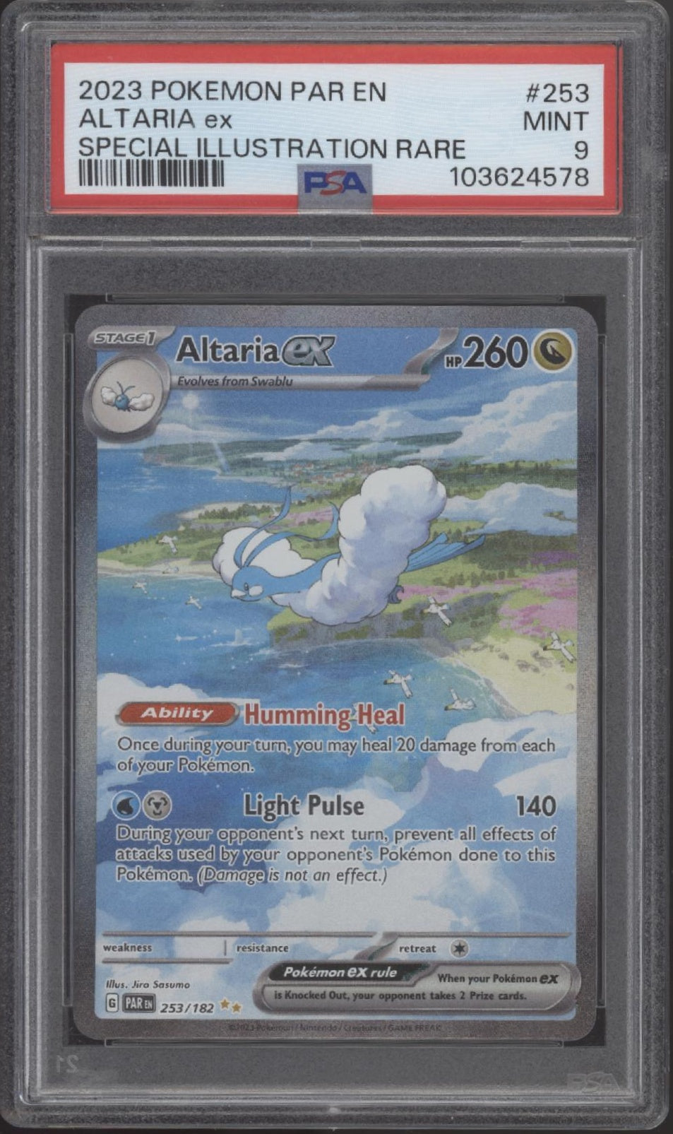 Altaria ex Pokemon Paradox Rift Special Illustration Rare #253 PSA 9