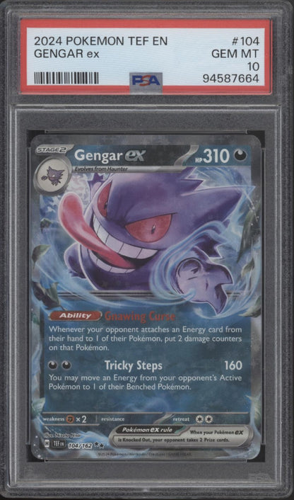 Gengar ex Pokemon Temporal Forces #104 PSA 10