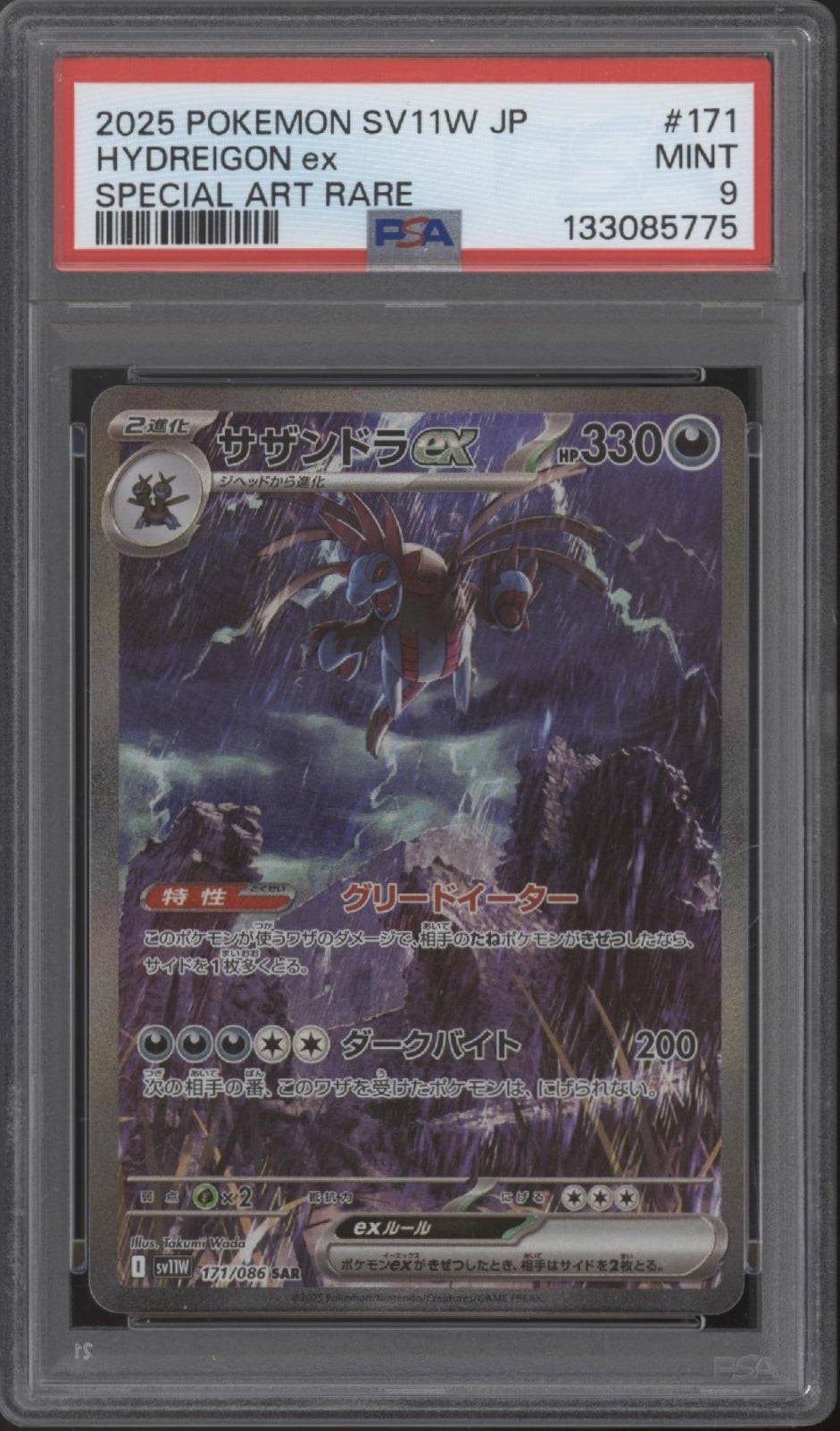 Hydreigon ex Pokemon White Flare Special Art Rare Japanese #171 PSA 9
