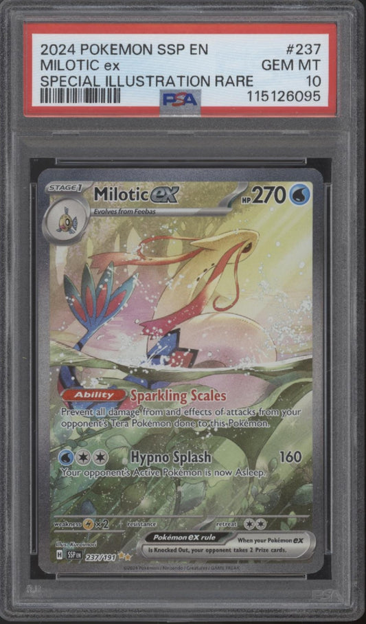 Milotix ex Pokemon Surging Sparks Special Illustration Rare #237 PSA 10