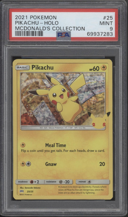 Pikachu Pokemon McDonald's Collection Holo #25 PSA 9