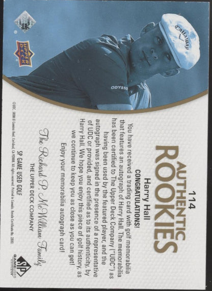 Harry Hall 2024 Upper Deck SP Game Used Authentic Rookies Swatch RC Auto 500/599