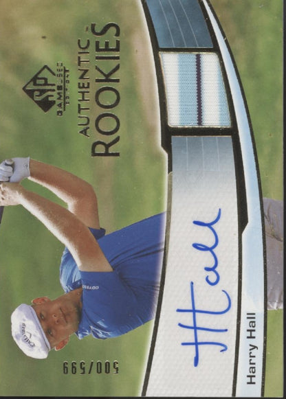 Harry Hall 2024 Upper Deck SP Game Used Authentic Rookies Swatch RC Auto 500/599