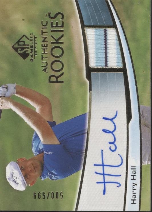 Harry Hall 2024 Upper Deck SP Game Used Authentic Rookies Swatch RC Auto 500/599