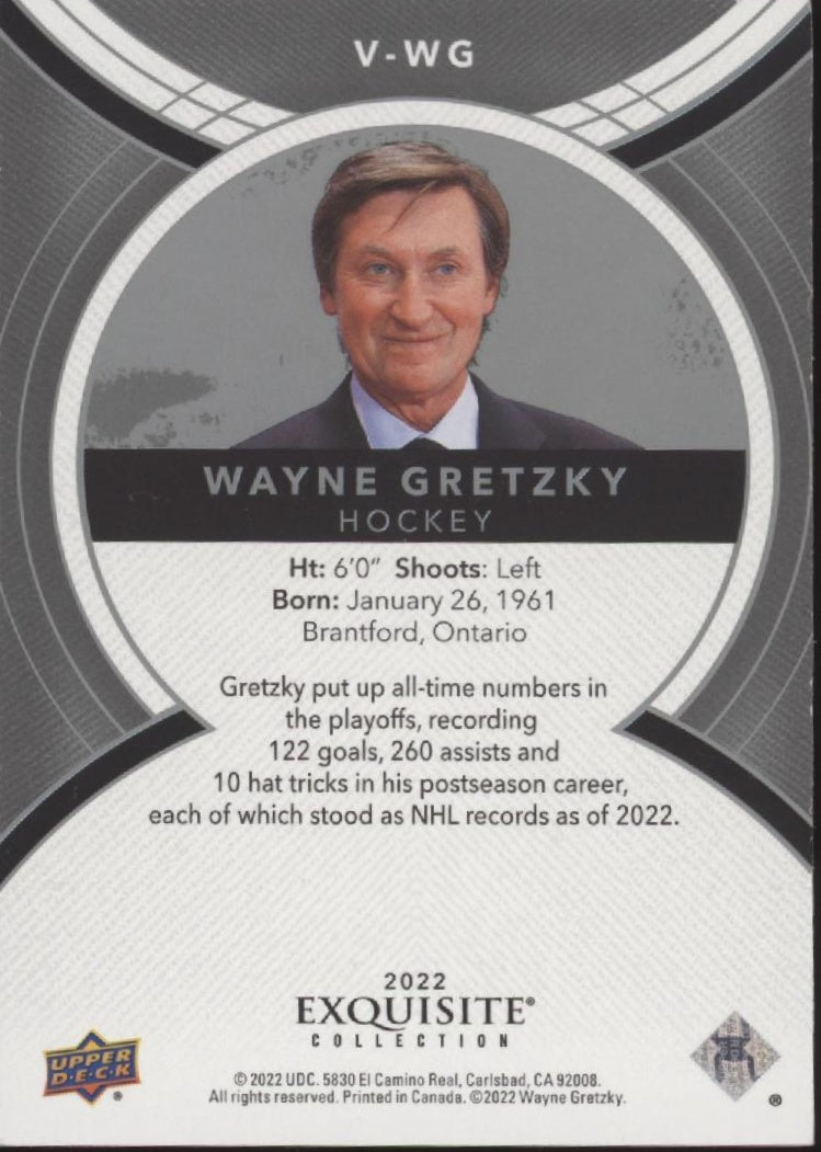 Wayne Gretzky 2021-22 Upper Deck Exquisite 43/99 #V-WG