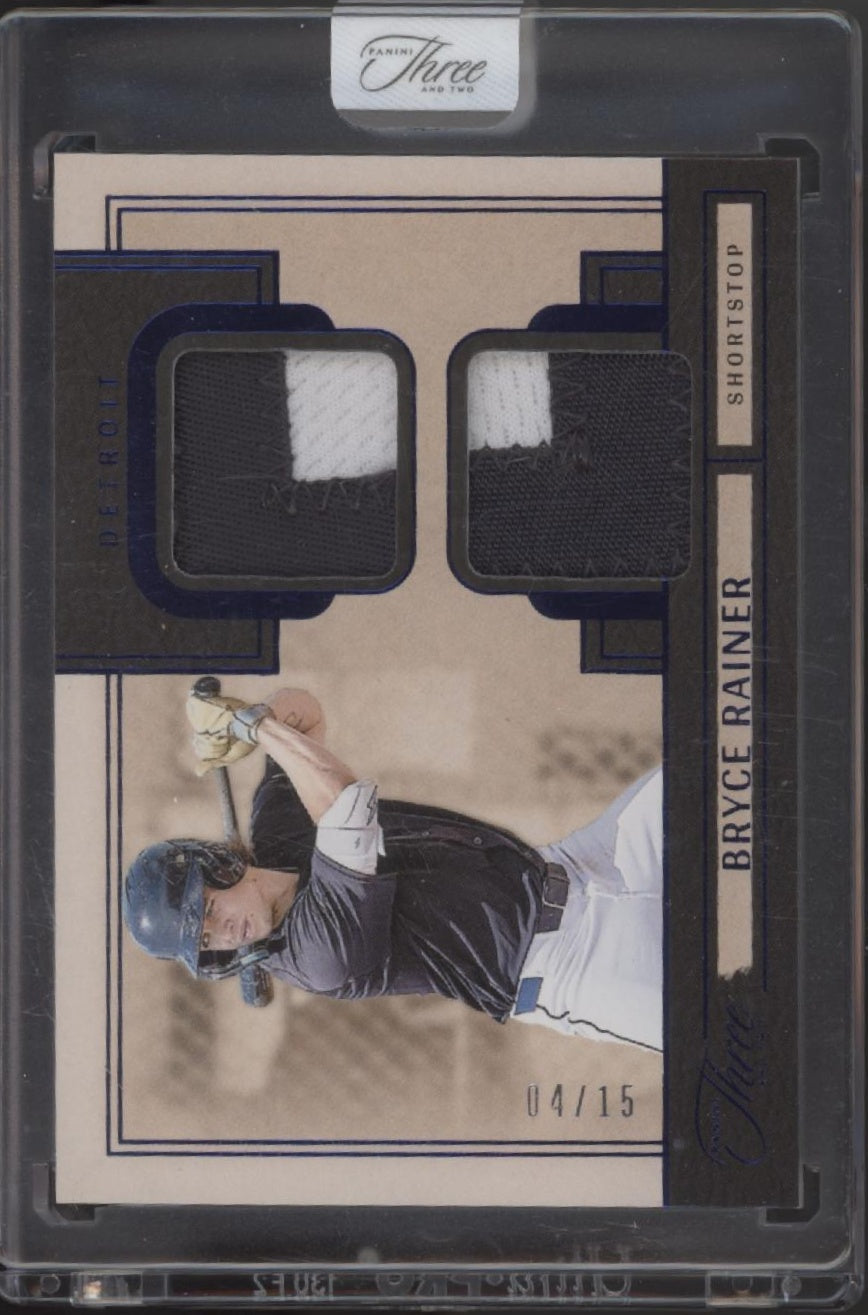 Bryce Rainer 2025 Panini Three & Two Blue Swatch 04/15 #PDJ-BR